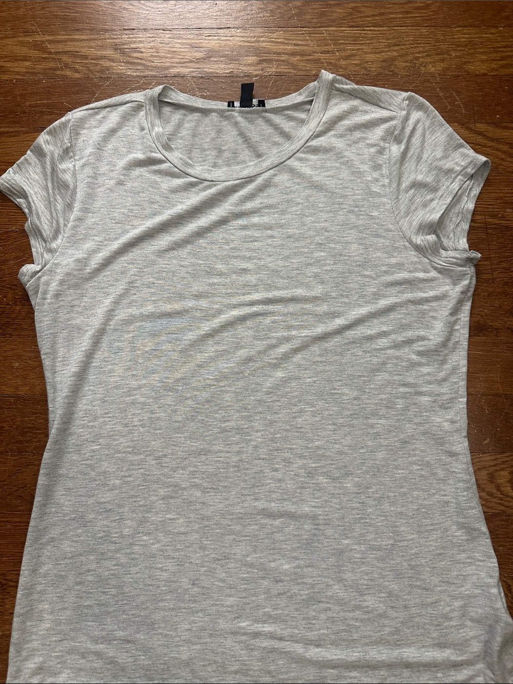 Express Women's Short Sleeve Crewneck Tee - Light Gray Heather